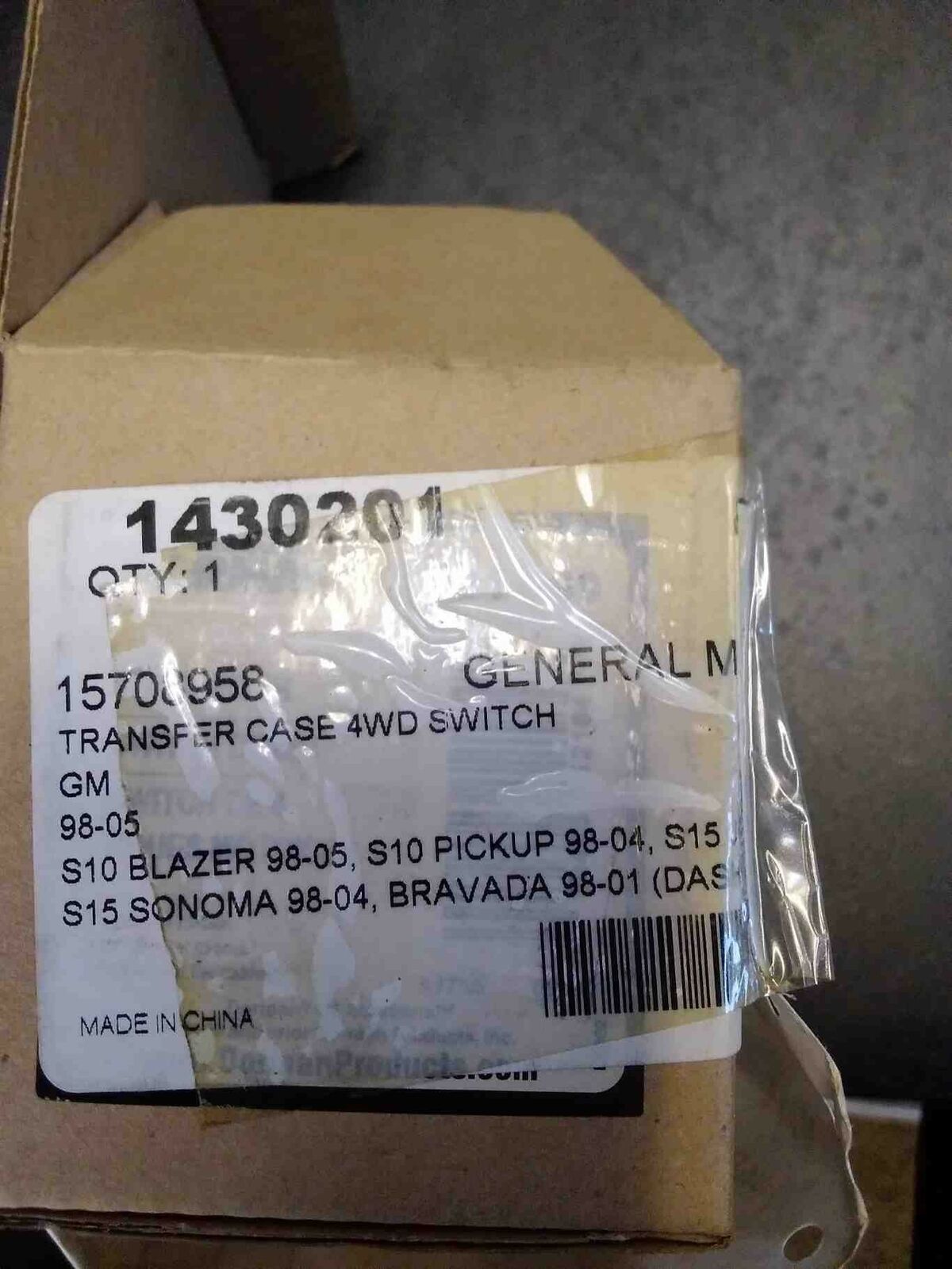 NEW Transfer Case Switch BLAZER S10/JIMMY S15 99 00 01 02 03 04 05