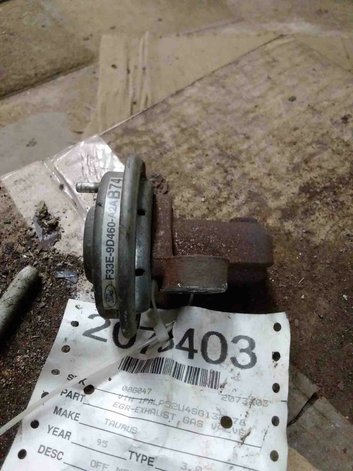 Exhaust Gas Valve FORD TAURUS 95