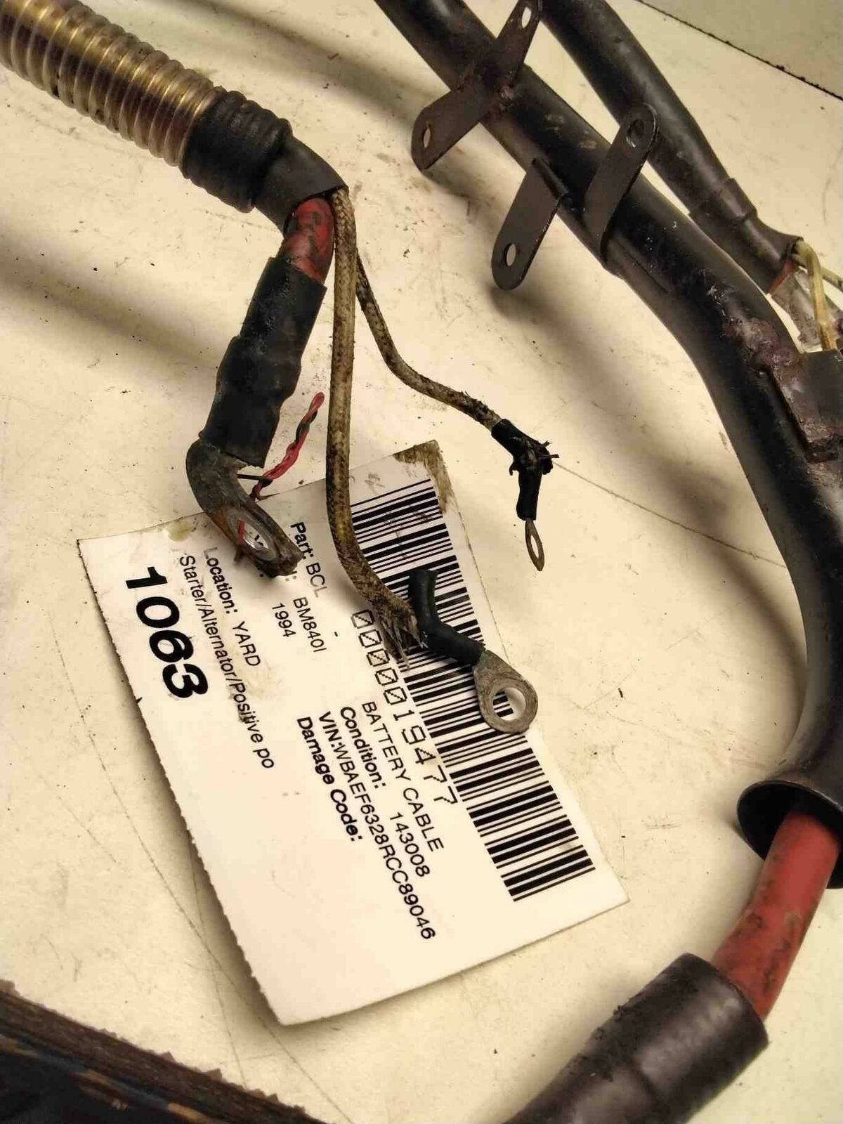 Battery Cable BMW 840I 94