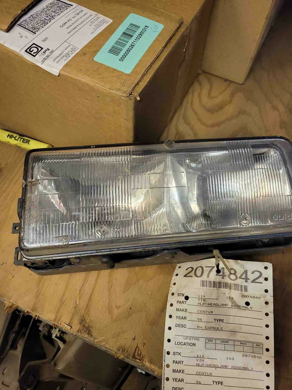 Headlamp Assembly BUICK CENTURY Right 89 90 91 92 93 94 95 96