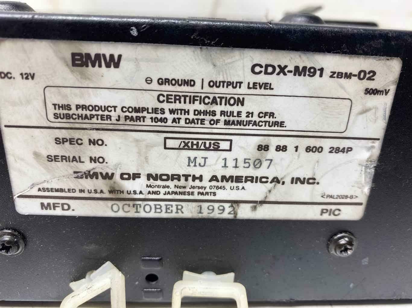 CD changer BMW 850 SERIES 93 94 95
