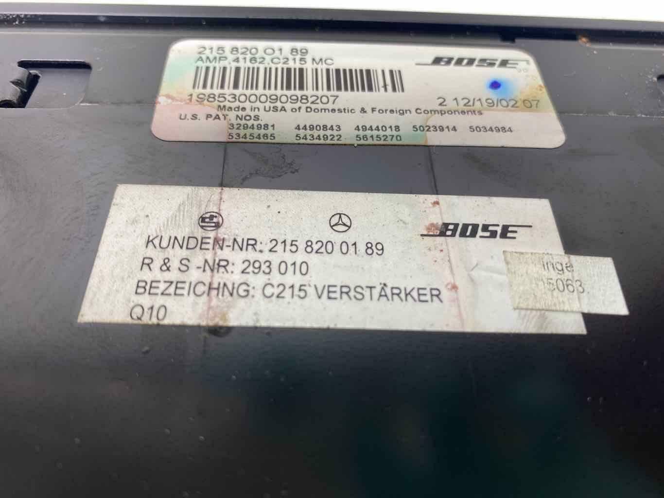Amplifier MERCEDES CL CLASS 00 01 02 03 04