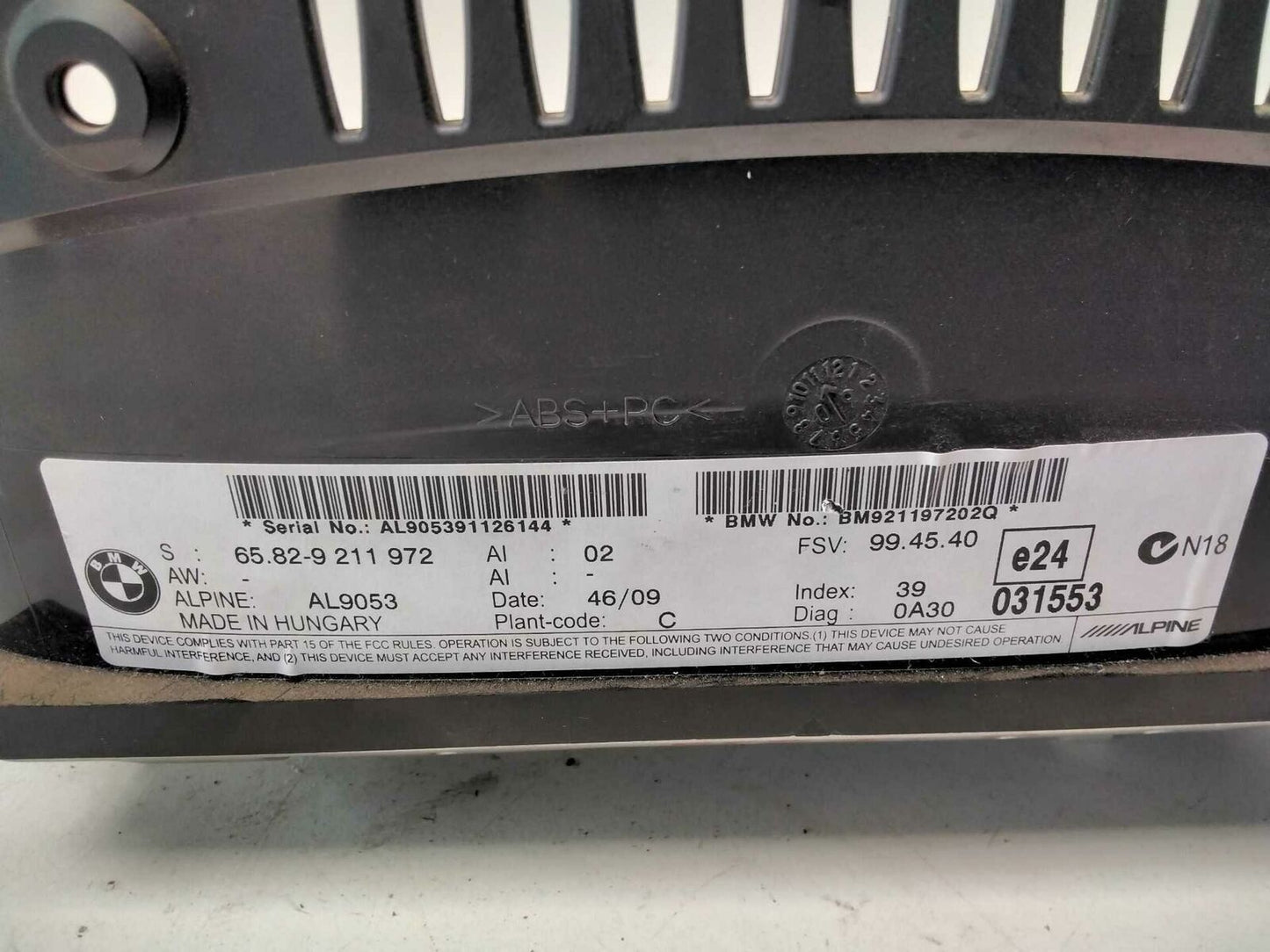 BMW E60 Info Display Screen 65 82 9 211 972 Refurbished