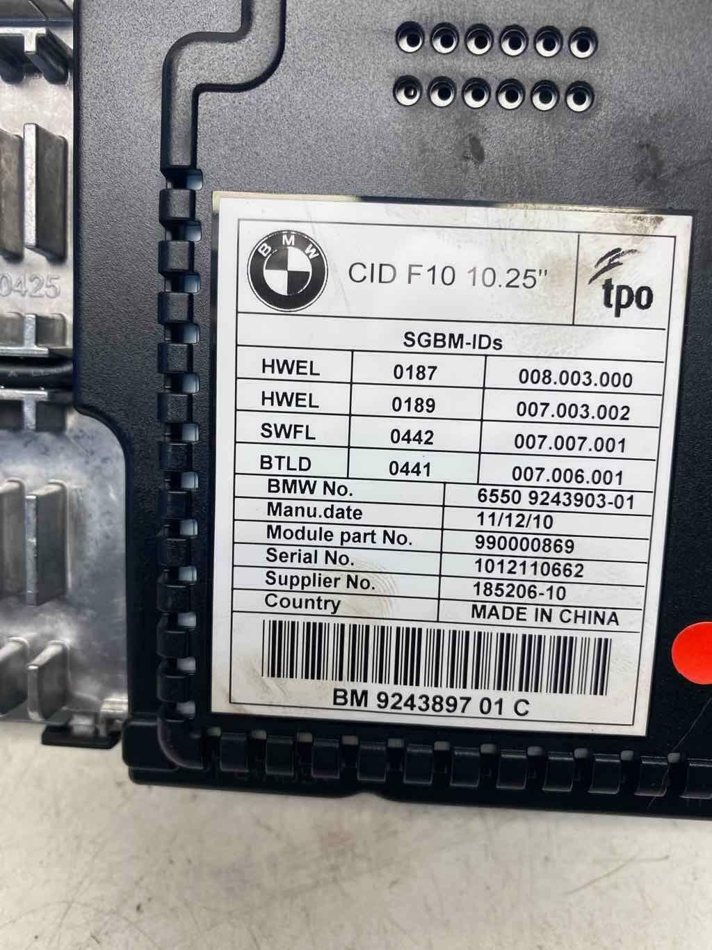 Info-gps-tv Screen BMW 535I 11 12 13 14 15 16