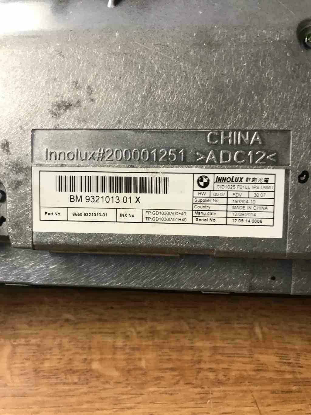 Info-gps-tv Screen BMW 740I 13 14 15