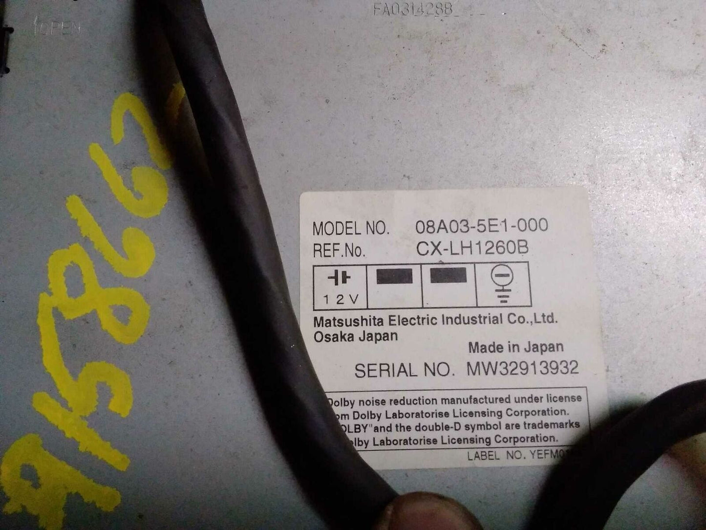 Audio & Visual Equip.(radio) HONDA ACCORD 03 04 05 06 07