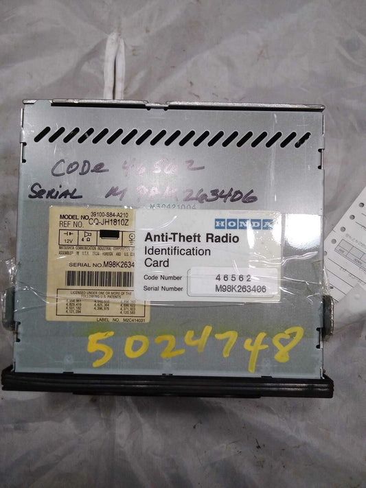 Audio & Visual Equip.(radio) HONDA ACCORD 98 99 00 01 02